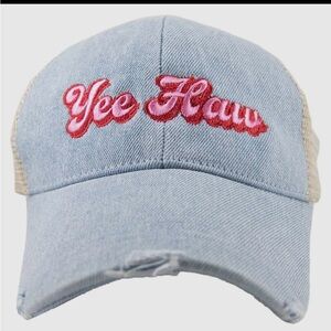 Yee Haw Denim Trucker Hat